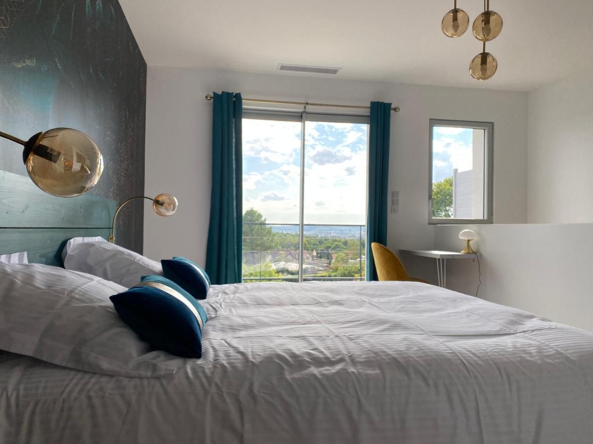 La Villa Perchee Calme, Sauna, Parking Prive Saint-Prix  Eksteriør billede