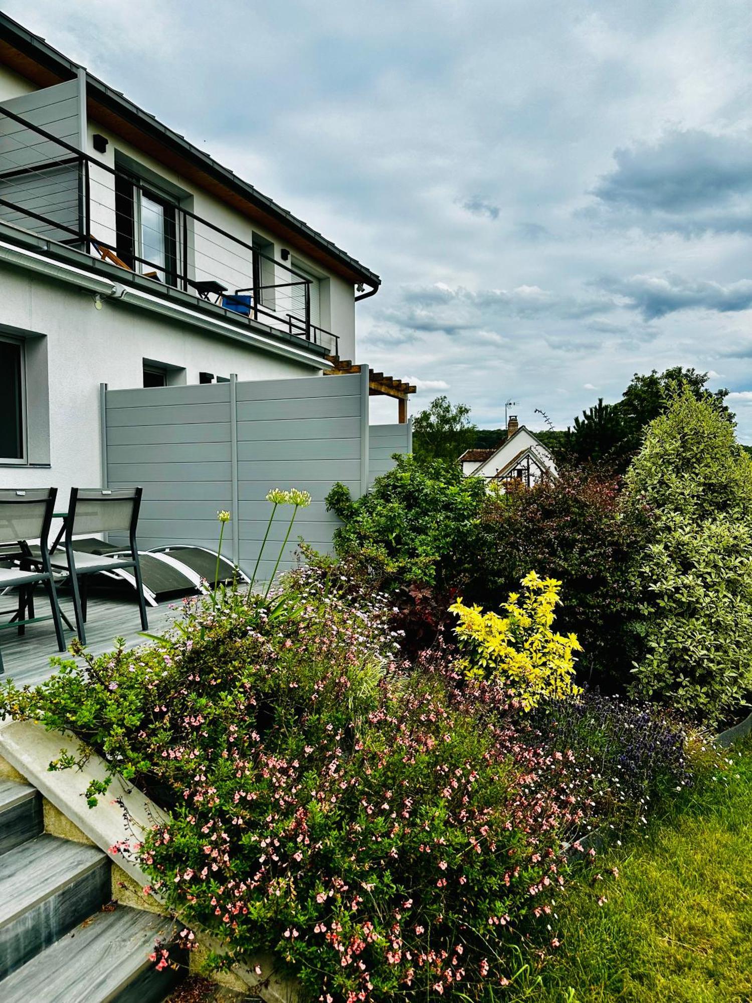 La Villa Perchee Calme, Sauna, Parking Prive Saint-Prix  Eksteriør billede